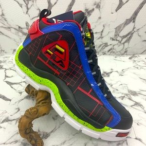 Men’s Fila Grant Hill 2 Black | Red | Lime Green | Royal Sneakers NWT